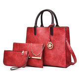 Classic Tote Bag Set - Solid Color All-Match Handbags